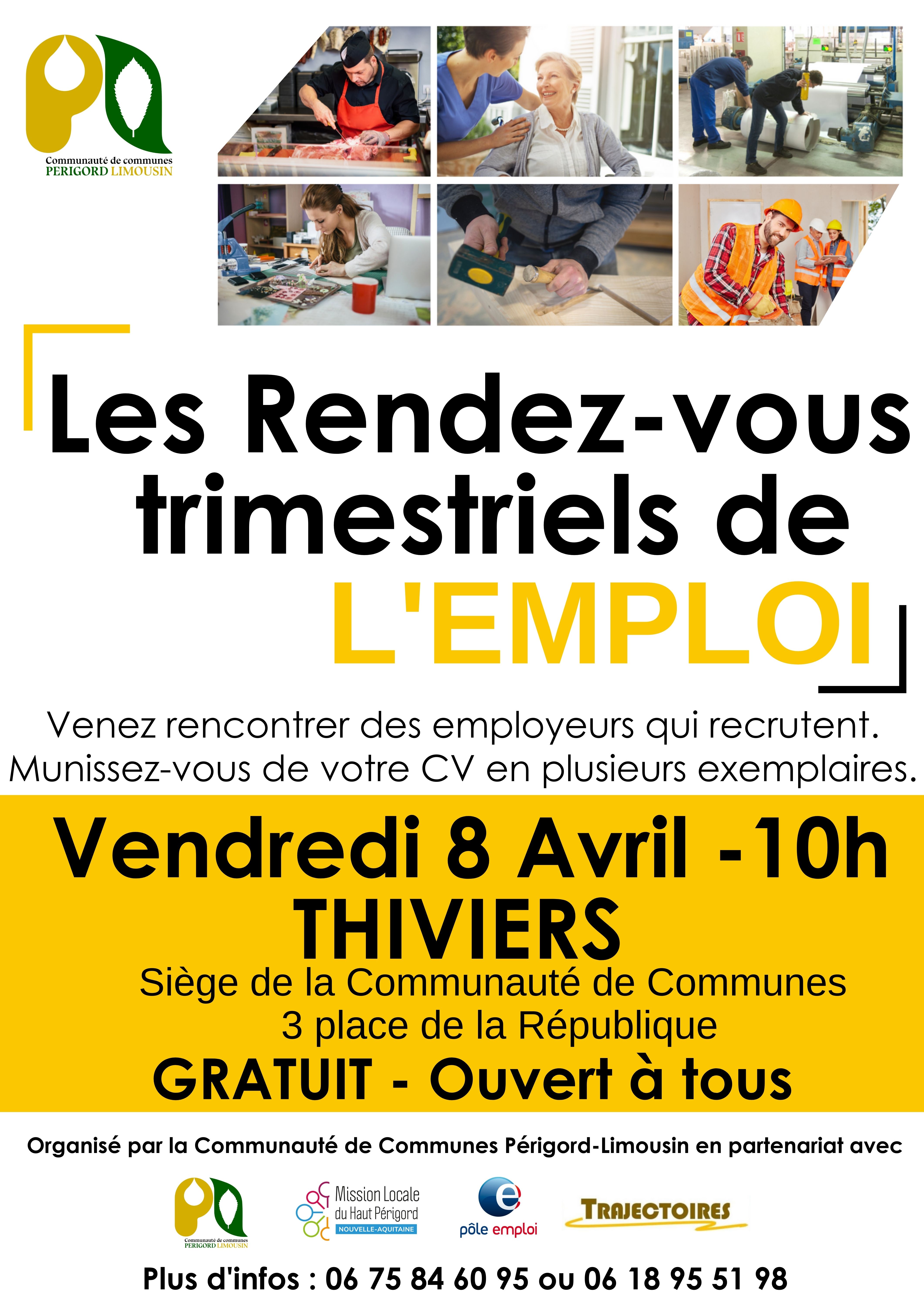 Rendez vous de lEmploi 8 avril 10H affiche image